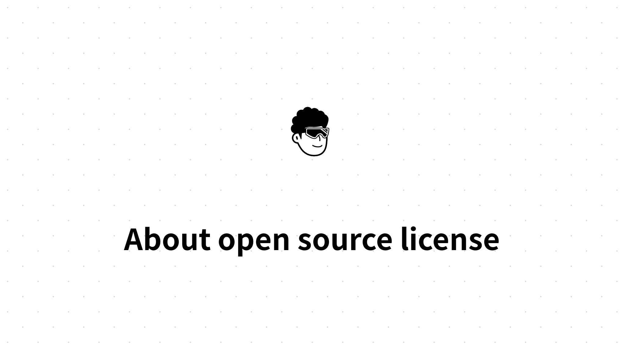 About open source license